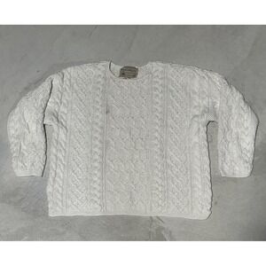 Vintage Abercrombie & Fitch Cable Knit Sweater Hand Made Grandpacore SZ S Thick